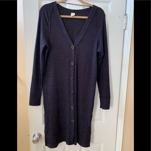 Free People midnight blue long cardigan